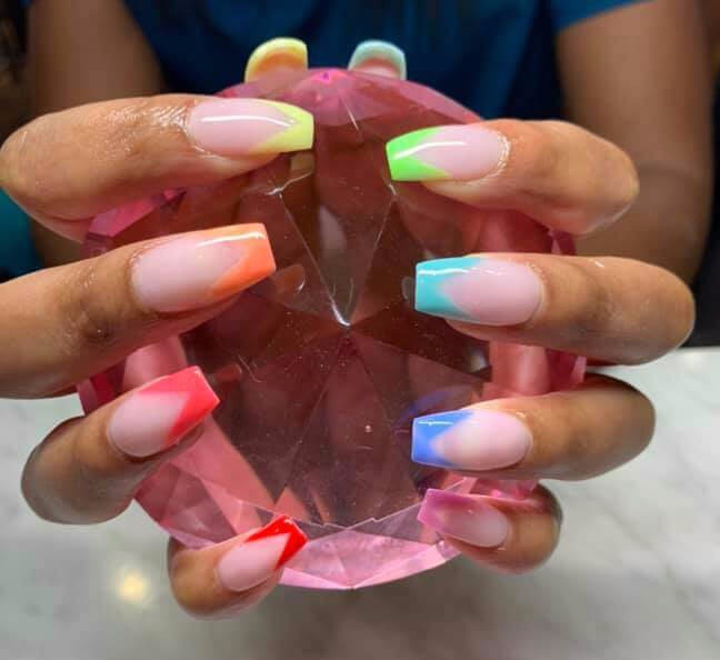 colorful nail art